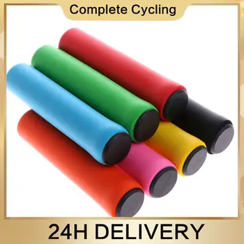 Две двойки свръхлеки велосипедни силиконови дръжки, устойчива на плъзгане амортизация, силната подкрепа, мек калъф за волана на планинския велосипед