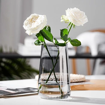 Декоративни вази, модерен скандинавски прозрачна гидропонная стъклена ваза, интериор за дневната, украса за спални, изкуство