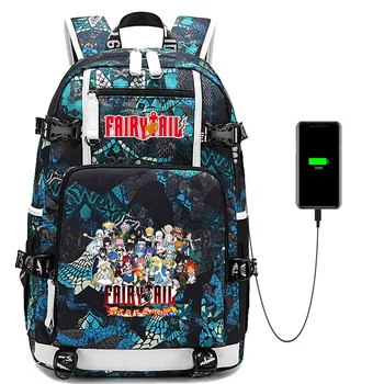 Детска раница Fairy Tail, пътна чанта за момчета и момичета, училищна чанта с анимационни принтом, училищна чанта за тийнейджъри, училищни чанта за отдих