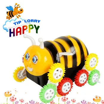 Детски електрически cartoony играчка кола Bee Dump Truck с автоматично переворачиванием, развивающий детски забавен автомобил за танци на открито, играчка подаръци за момчета