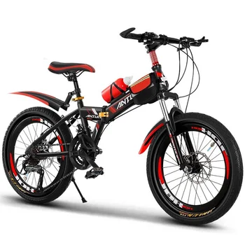 Детски планински велосипед с амортизация на двухдисковом тормозе, мотор с променлива скорост за начално училище, сгъваем и преносим под наем