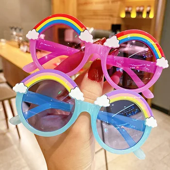 Детски слънчеви очила, оцветени с преливащи се цветове детски слънчеви очила, модни слънчеви очила за момичета и момчета, очила за шофьори, очила с антирефлексно покритие