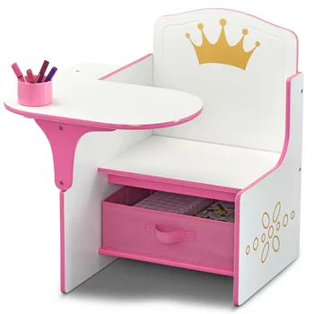 Детски стол Delta Princess Crown с кутия за съхранение, сертифициран Greenguard Gold комплект маси и столове за деца