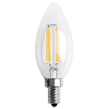 Димиране E12 4 W COB led лампа с нажежаема жичка с пламък на свещ Едисон 10 *3,5 cm