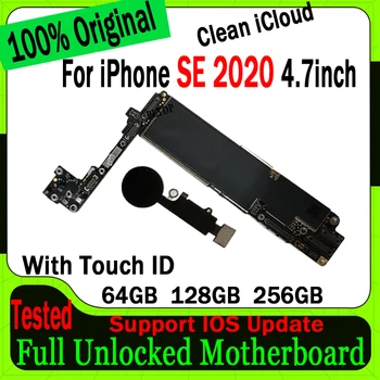 Дънна платка За iPhone SE 2020 Чиста iCloud 64gb 128g 256g дънната Платка Системната логическа плащане IOS Пълнофункционален Подкрепа за Обновяване