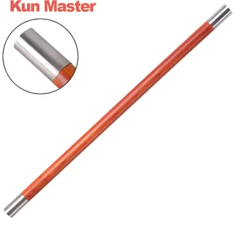 Дървена пръчка за бойни изкуства, тренировочная стик за кунг-фу, прът У Шу, обзавеждане на трайно розово дърво, капак от неръждаема стомана 50-100 см