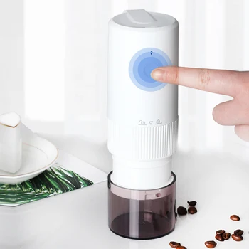 Електрическа кафемелачка, кафенета, автоматична мелница за кафе на зърна, конусни опесъчаване машина за домашни пътуване, преносима USB-акумулаторна