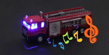 Електрически метални балкони, Играчка модел на колата от сплав, водна оръдие, пожарна кола, акустооптические детски образователни подаръци, превозни средства, играчки