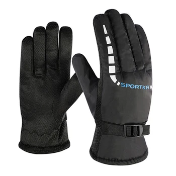 Есенни и зимни, мъжки, дамски ръкавици на допир студени водоустойчив ветроупорен ръкавици за спорт на открито, Топли минерални флисовые ски ръкавици за бягане