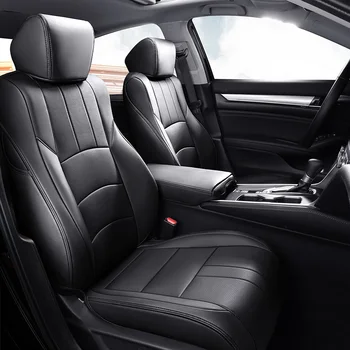 За Honda Accord Hybrid 2018-2023 Индивидуални покривала за автомобилни седалки от изкуствена кожа, комплект защитни аксесоари за интериора