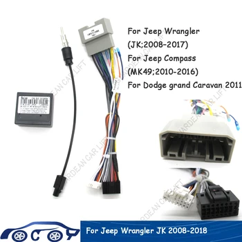 За Jeep Wrangler JK 2008-2018 Вторичен Пазар Радио DVD Плейър Стерео Монтаж на Авто 16pin Android Теглене на Кабели С Canbus