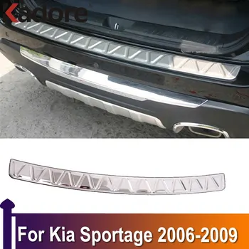 За Kia Sportage 2006 2007 2008 2009, тампон на прага на задната броня от неръждаема стомана, автостайлинг, автоаксесоари
