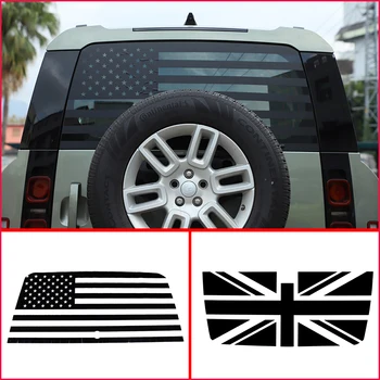 За Land Rover Defender 90 110 130 2020-2023 Етикети с Плакат на Предното и Задното Стъкло на Колата PVC Етикети с флага на сащ Аксесоари