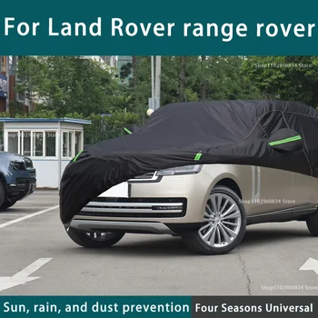 За Land Rover Range Rover 210T Пълни Автомобилни Седалките Външна UV Защита От Слънцето Прах, Дъжд, Сняг Защитен Automobile Калъф Auto Черен Калъф