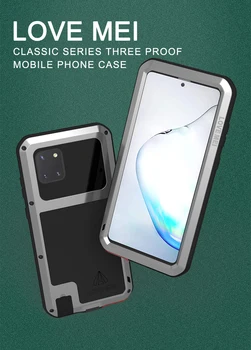 За Samsung Galaxy Note 10 Lite калъф Love Мей мощната метална броня, удароустойчив, грязезащитный, водоустойчив калъф за Note 10 Lite