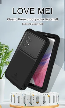 За Samsung Galaxy А A53 Калъф Оригинален Lovemei Мощна 360 Броня Сверхпрочная Метална Защита На Резервоара Водоустойчив Калъф За Samsung А A53