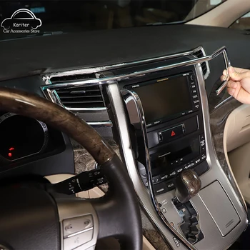 За Toyota Alpha 2011-2014, ABS, автомобилен стайлинг, вътрешна централна control panel, панел, декоративни стикери, аксесоари за модификация на автомобила