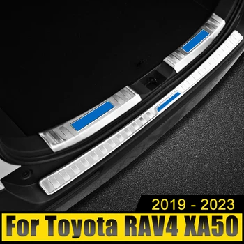 За Toyota RAV4 XA50 2019-2021 2022 2023 RAV 4 Хибриден Автомобил на Задната Броня От Неръждаема Стомана, Тампон За Краката, Защита на Прага на Багажника, Педали, Покриване на