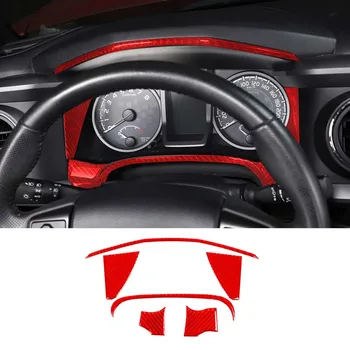За Toyota Tacoma 2015-2022 мека рамка на арматурното табло на колата е от въглеродни влакна, стикер, аксесоари за защита на вътрешността на колата