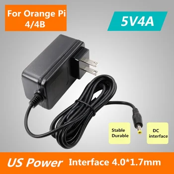 Захранващ Адаптер Orange Pi 5V/4A САЩ за преобразуване на променлив ток в постоянен, който е съвместим с платки на Orange Pi 4 /4B
