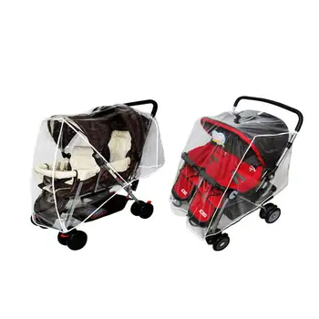 Защита от атмосферни влияния, за Двухместной количка - Дъждобран за детска количка Side by Side