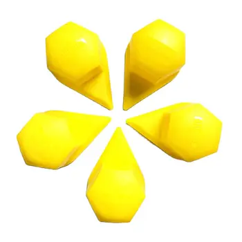 Индикатор на Колесната Ядки Жълт цвят С Висока Запыленностью, Къса покритието тип SWS33 ПП 100шт за автомобилни аксесоари, с гайка 33 мм