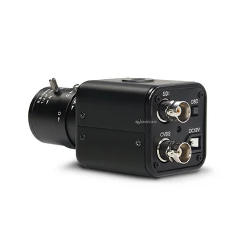 Индустриална камера за видеонаблюдение HD-SDI 2.0 MP 1080P с варио обектив 2.8-12 мм, мини камера SDI за излъчване
