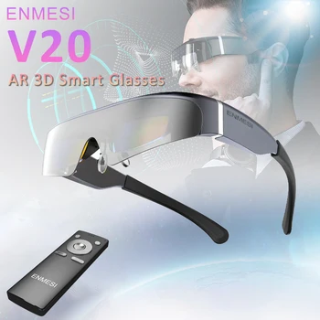 Интелигентни виртуални Очила ENMESI V20 3D AR с Максимално телевизори 4K 200 Инча VR All-in-One с двойно FHD Micro-OLED и 0-500 ° Късогледство смарт обектив
