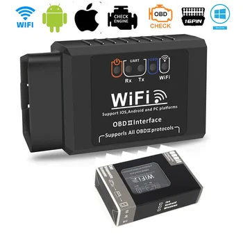 Истински V1.5 WiFi Elm327 За Trcuk ван автомобил Suv Автомобил скенер ELM 327 Поддръжка на IOS, Android, PC OBD2 Инженерингов инструмент за Диагностика