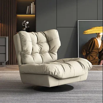 Италиански лесен луксозна единична стол Cloud за всекидневната, творчески въртящи диван за почивка, стол