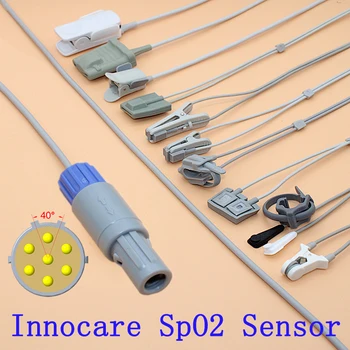 кабел SpO2 сензор с дължина от 3 м, за монитор Innomed innocare, с ветеринарен сензор за животни.