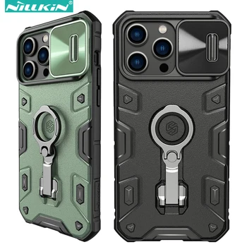 Калъф Nillkin CamShield Armor Pro за iPhone 14 Plus 13 Pro Max, Околовръстен Притежателя, Слайдер За Фотоапарати, Подсилена Защита, Противоударная Делото