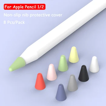 Калъф за върха на молив за Apple iPencil 1-во и 2-то поколение силиконов калъф за беззвучного на върха, калъф на молив, защитно фолио за екрана за iPad Pro