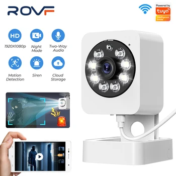 Камера ROVF 1080p, Sasha, умна домашна сигурност, помещение за откриване на движение на човека, камера за видеонаблюдение Wifi