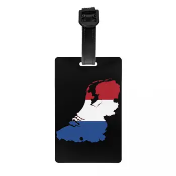 Карта на хартата на Холандия багажни етикети за куфари Сладки гордите холандци багажни етикети защитно покритие идентификация на етикета