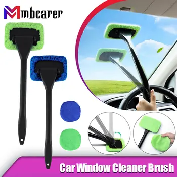 Комплект четки за миене на прозорци на колата, препарат за измиване на предното стъкло вътре в купето, автоматични чистачки с дълга дръжка, автомобилни аксесоари