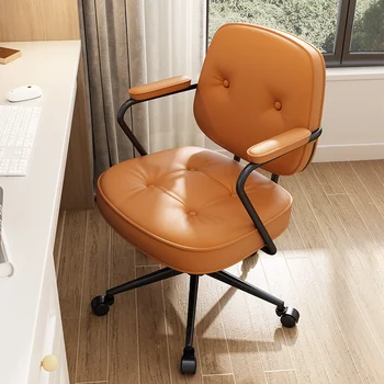 Компютърен стол за офис, стол-лифт, въртящо се столче за кабинет, удобно просто седалка с облегалка, спалня, работно бюро, общежитие, стол MOOJOU