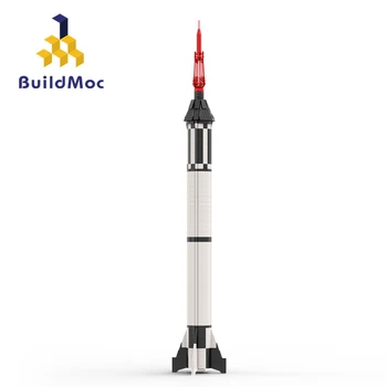 Космически Меркурий-Редстоун Ракета-Носител BuildMoc Набор От Градивни Блокове Разгледайте Ракета-Носител Тухли Играчки За Деца, Подарък За Рожден Ден
