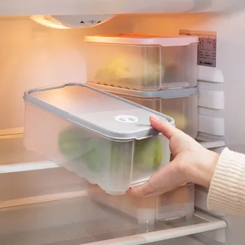 Кухненски прозрачна кутия за съхранение от полипропилен, зърнени храни, боб, фланец за домашно органайзер, контейнер за храна, кутии за съхранение в хладилник