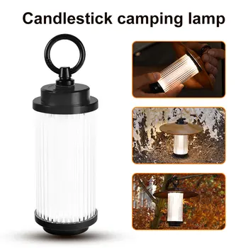 Лампа за къмпинг на открито, преносим уличен фенер Type-C лампа за зареждане на палатки, водоустойчив спасителна лампа, уличен лампа, лампа за нощен риболов