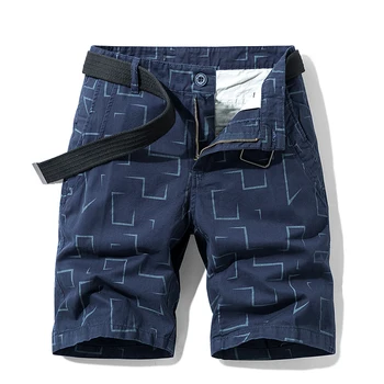 Летни мъжки къси панталони-карго от чист памук, ежедневни градинска дрехи с джобове за момчета, по-големи размери, мъжки дълги бермуда Z133