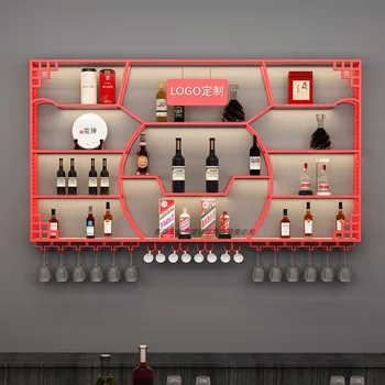 Луксозен модерен бар шкаф, стенен вертикален хладилник за бира и вино, всекидневна, домашна витрина Estante De Vino, бизнес писма