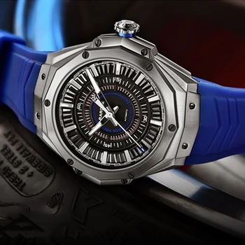 Луксозни автоматични часовници Мъжки, висок клас марка, механични ръчни часовници, лимитирана серия, 48 мм, часовници в стил хип-хоп, водоустойчиви часовници, RARONE 2023