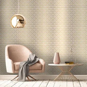 Луксозни геометрични златни тапети за хола, самозалепващи се тапети, стенни картини, Водоустойчив мебели, интериор, стикер за стена
