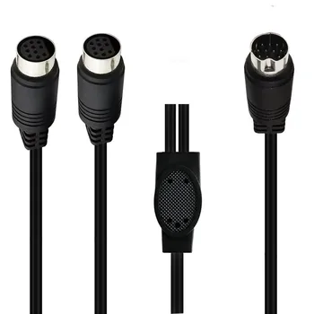 Мини DIN 10Pin сплитер Y адаптер Cable10pin аудио вход кабел, съвместим с ТВ ресивером, проектор, аудио - и видеоприемником