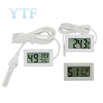 Мини Удобен цифров LCD термометър, сензор за влагомер, така че, хладилник, аквариум, монитор, сензор за влажност на