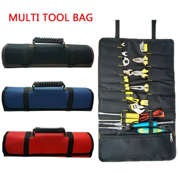 Многофункционална чанта за инструменти 600D от непромокаем плат Оксфорд, сгъваема, 22 джоба, кутия за ключове, холщовая чанта за съхранение на руло