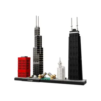 Модел на град Чикаго, САЩ Skyline градивен елемент на играчката тухли