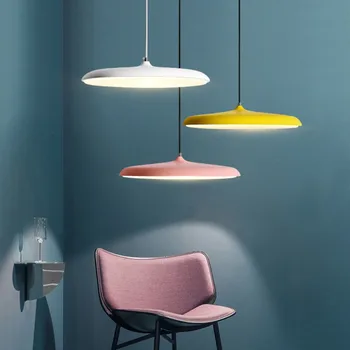 Модерен прост окачен лампа за хранене, творчески цветна лампа за украса на бара и кафене, спалня, кухня, всекидневна, детска окачен лампа