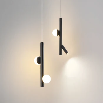 Модерни led висящи лампи в скандинавски минималистичном стил за дневна, ресторант, кафене, прикроватной нощни шкафчета за спалня с точков осветление